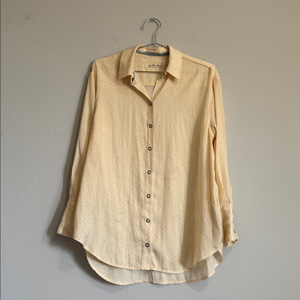 We The Free Cream Polka Dot Shirt